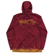 Gold Tip Circle Drip Windbreaker (Maroon) - Image 2