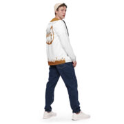 Gold Tip Men’s Windbreaker (Stroke Circle Design Gold) (White) - Image 11
