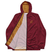 Gold Tip Circle Drip Windbreaker (Maroon)