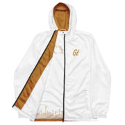 Gold Tip Circle Drip Windbreaker (White)