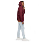 Gold Tip Circle Drip Windbreaker (Maroon) - Image 9