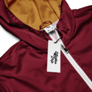 Gold Tip Drip Windbreaker (Maroon) - Image 4