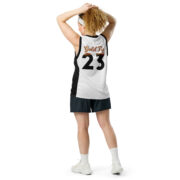 Gold Tip Est. 23 Basketball Jersey (Black/White) - Image 3