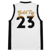Gold Tip Est. 23 Basketball Jersey (Black/White) - Image 7