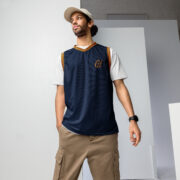 Gold Tip Est. 23 Basketball Jersey (Navy) - Image 2