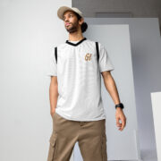 Gold Tip Est. 23 Basketball Jersey (Black/White) - Image 6