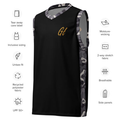 Gold Tip Est. 23 Basketball Jersey (Camo/Black)