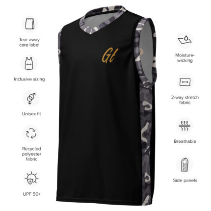 Gold Tip Est. 23 Basketball Jersey (Camo/Black)