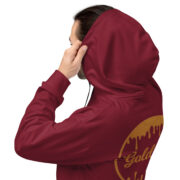 Gold Tip Circle Drip AOP Hoodie (Maroon) - Image 3
