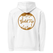 Gold Tip Circle Drip AOP Hoodie (White) - Image 13