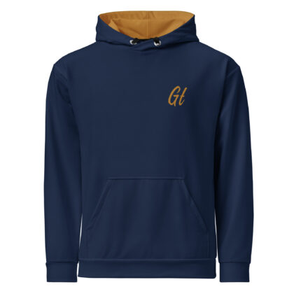 Gold Tip Circle Drip AOP Hoodie (Navy)