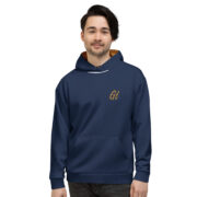 Gold Tip Circle Drip AOP Hoodie (Navy) - Image 4