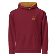 Gold Tip Circle Drip AOP Hoodie (Maroon)