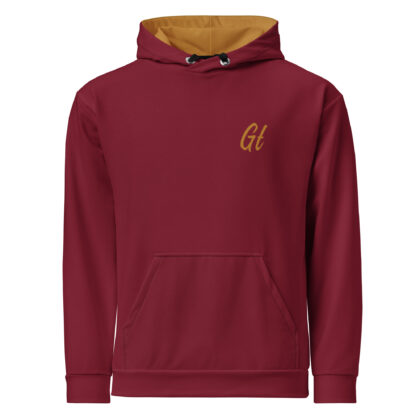 Gold Tip Circle Drip AOP Hoodie (Maroon)