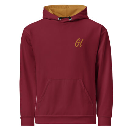 Gold Tip Circle Drip AOP Hoodie (Maroon)