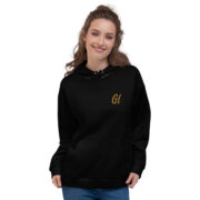 Gold Tip Circle Drip AOP Hoodie (Black) - Image 6