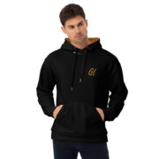 Gold Tip Circle Drip AOP Hoodie (Black) - Image 8
