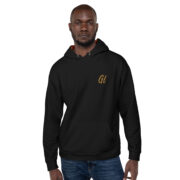Gold Tip Circle Drip AOP Hoodie (Black) - Image 9