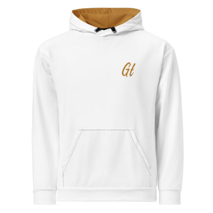Gold Tip Circle Drip AOP Hoodie (White)