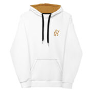 Gold Tip Circle Drip AOP Hoodie (White) - Image 7