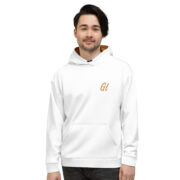Gold Tip Circle Drip AOP Hoodie (White) - Image 10