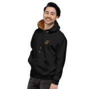 Gold Tip Circle Drip AOP Hoodie (Black) - Image 3