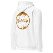 Gold Tip Circle Drip AOP Hoodie (White) - Image 14