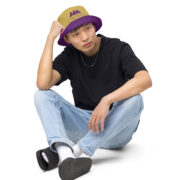 Crown Reversible Bucket Hat (Purple & Gold) - Image 4