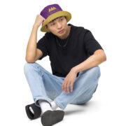 Crown Reversible Bucket Hat (Purple & Gold) - Image 6