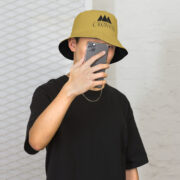 Crown Reversible Bucket Hat (Black & Gold) - Image 7