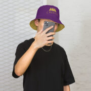 Crown Reversible Bucket Hat (Purple & Gold) - Image 7