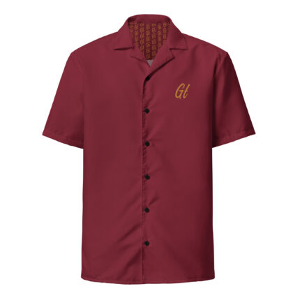 Gold Tip Button Up (Maroon)