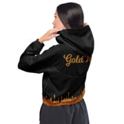 Gold Tip Drip Cropped Windbreaker (Black) - Image 6