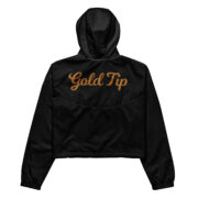 Gold Tip Cropped Windbreaker (Black) - Image 9