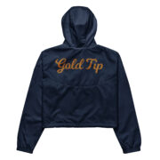 Gold Tip Cropped Windbreaker (Navy) - Image 9