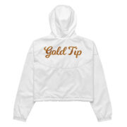 Gold Tip Cropped Windbreaker (White) - Image 10