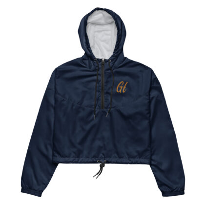 GT/Gold Tip Cropped Windbreaker (Navy)