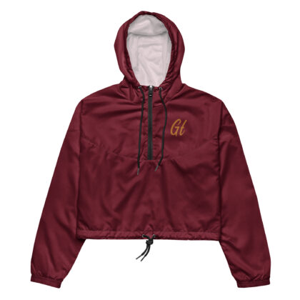 GT/Gold Tip Cropped Windbreaker (Maroon)