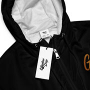 Gold Tip Drip Cropped Windbreaker (Black) - Image 4