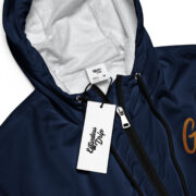 Gold Tip Cropped Windbreaker (Navy) - Image 3