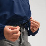 Gold Tip Cropped Windbreaker (Navy) - Image 8