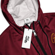 Gold Tip Cropped Windbreaker (Maroon) - Image 2