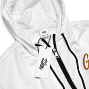 Gold Tip Cropped Windbreaker (White) - Image 2
