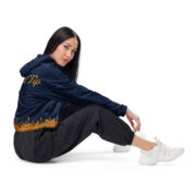 Gold Tip Drip Cropped Windbreaker (Navy) - Image 5