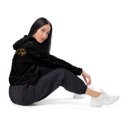 Gold Tip Cropped Windbreaker (Black) - Image 8