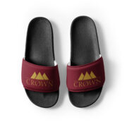 Crown Men’s Slides (Maroon) - Image 7
