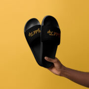 Gold Tip Men's Slides (Black) - Image 9