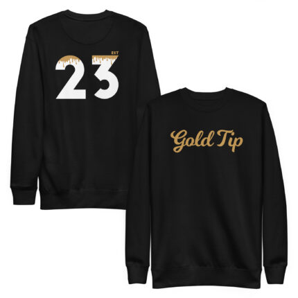 Gold Tip Est.23 Black Crewneck