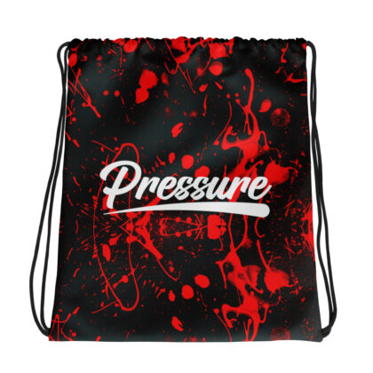 Pressure Splatter Drawstring Bag (Red)