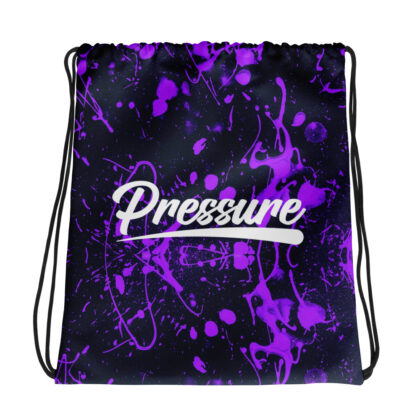 Pressure Splatter Drawstring Bag (Purple)
